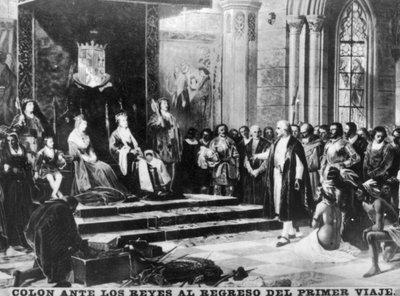 哥伦布从1920年代15世纪的第一次旅行中回来 作者 不明