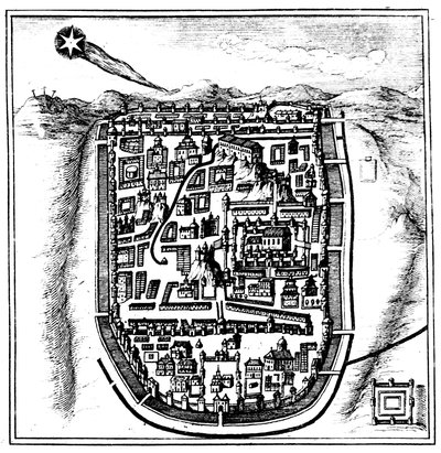 公元66年哈雷在耶路撒冷上空的彗星，1666年 作者 不明