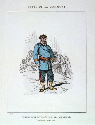 巴黎公社路障指挥官和工程师，1871年。 作者 不明