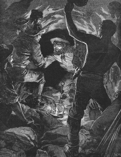 阿尔卑斯山下的圣哥达隧道竣工，1880年 作者 不明