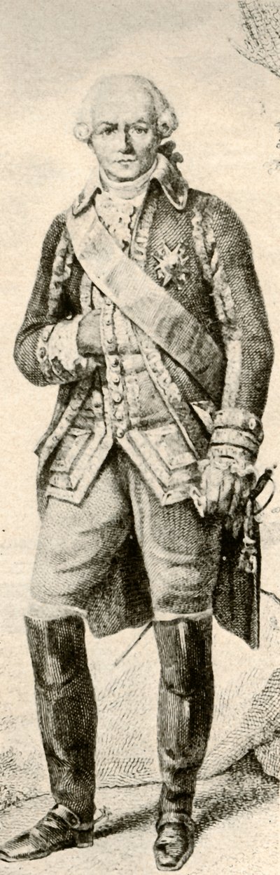 罗尚博夫人（Comte de Rochambeau），展示法国军官的着装，1791年，1937年。 作者 不明