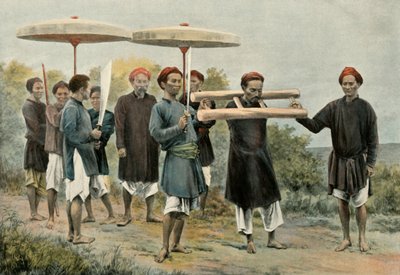谴责走路到侵权行为，《谴责走路在惩罚》，1900年。 作者 不明