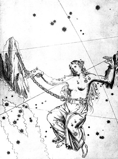 仙女座星座，1723年 作者 不明