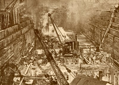 于1930年在斯旺西建造干船坞。 作者 不明