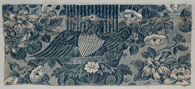 铜版印有美国鹰的棉花碎片，1830-1840年。 作者 不明