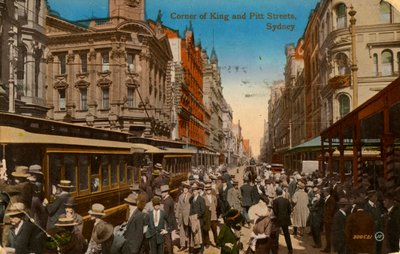 King and Pitt Streets街角，悉尼，澳大利亚新南威尔士州，建于1917年 作者 不明