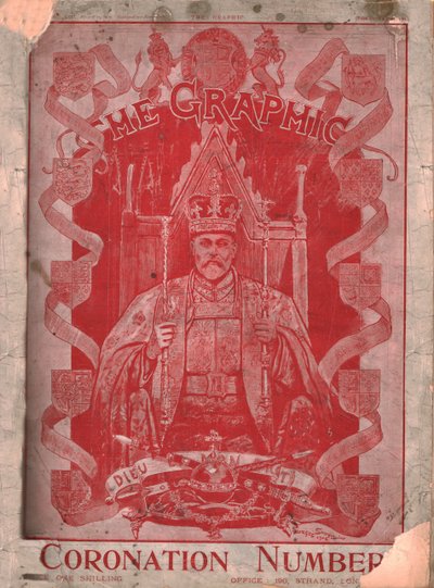 1902年8月13日，《图形》杂志的封面，爱德华七世国王的加冕礼。 作者 不明