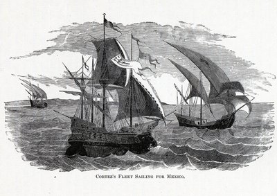 1882年，科尔特斯海军舰队前往墨西哥 作者 不明