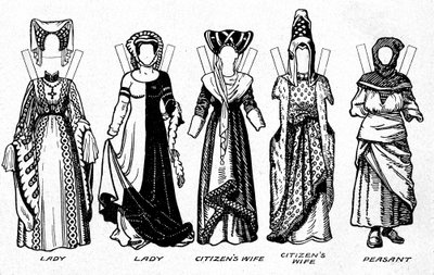 亨利五世在位期间穿着的男女服装，c1934年 作者 不明