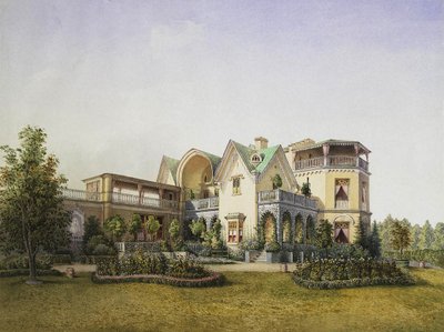 彼得霍夫亚历山大公园的科特奇宫，1847年 作者 不明