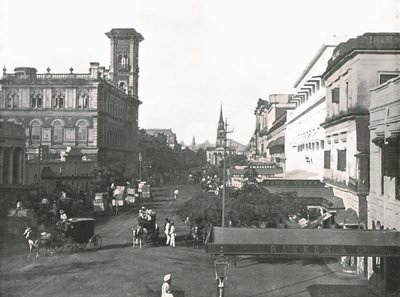 1895年，印度加尔各答，法院大楼街。 作者 不明