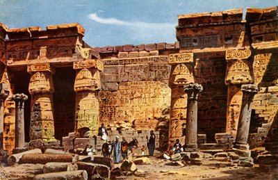 Medinet Hobou寺庙的庭院，c1918-c1939。 作者 不明