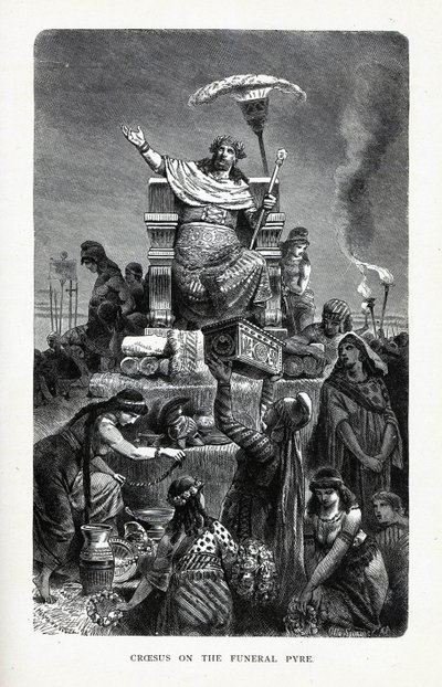 葬礼上的克罗伊索斯，1882年 作者 不明
