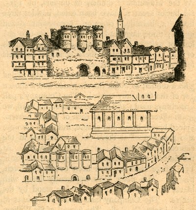 克伦威尔故居（Cromwell House），来自阿加斯山脉地图（Aggass Map），1897年。 作者 不明