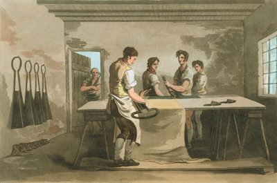 午睡后，将羊毛裁剪成均匀的绒毛，1814年 作者 不明