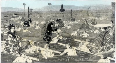 1856年穿越Suraga省的Oho-e-ga-wa 作者 不明