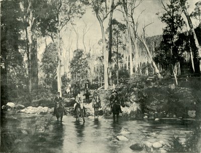 1901年，在布法罗瀑布附近过河。 作者 不明