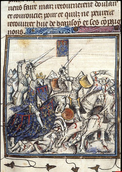 第三次十字军东征中的十字军和撒拉逊人之战，始于1380年后的法兰西编年史 作者 不明