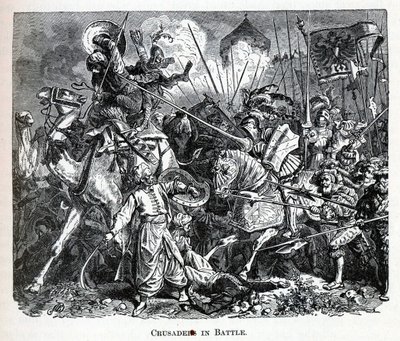 十字军在战斗中，1882年 作者 不明