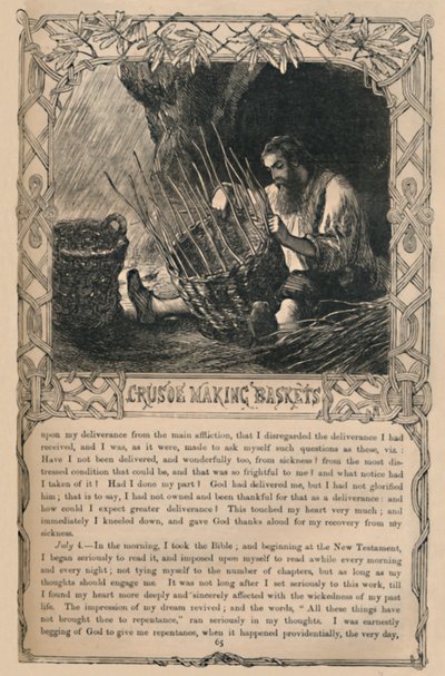 克鲁索制作篮，c1870 作者 不明