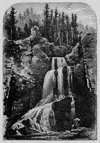 水晶瀑布，1883年 作者 不明