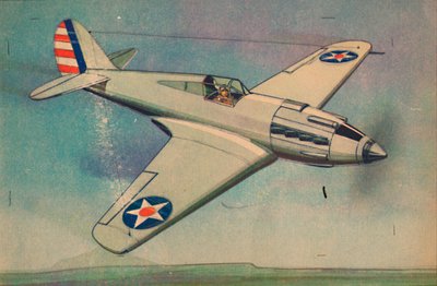 柯蒂斯XP40战斗机单翼飞机，c1944年。 作者 不明