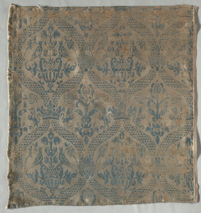 锦缎碎片，1500s。 作者 不明