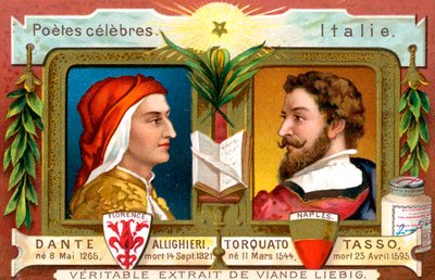 但丁·阿利吉里（Dante Allighieri）和托卡托·塔索（Torquato Tasso），摄于1900年 作者 不明