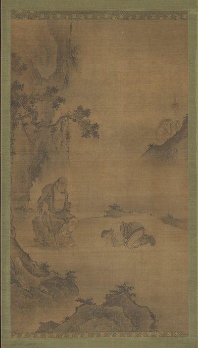 道教神仙李铁拐接待访客，15-16世纪。 作者 不明