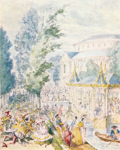 1842年在Ranelagh花园中的Day化装舞会，1903年。 作者 不明