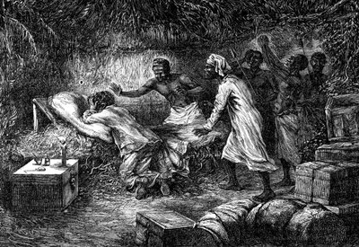大卫·利文斯通（David Livingstone）逝世，苏格兰传教士和探险家，1873年5月1日，1877年 作者 不明