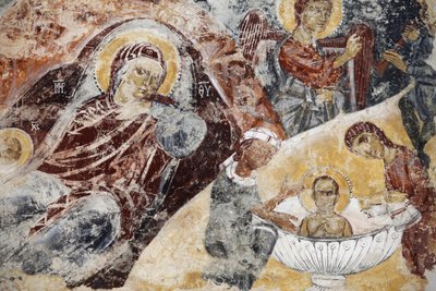 Decayed fresco in Santa Maria dell