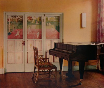 1933年，埃里克·拉维鲁斯（Eric Ravilious）在伦敦波特曼广场的杰弗里·弗里斯爵士公寓里进行的装饰 作者 不明