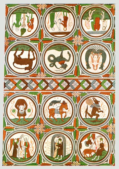 瑞典VästraGötaland的StoraRåda老教堂的装饰，1928年。 作者 不明