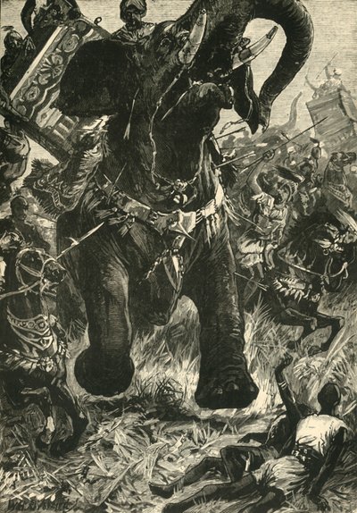 马其顿人击败Porus，1890年。 作者 不明