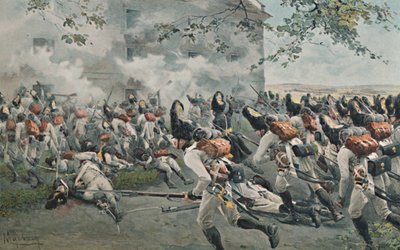 1809年，埃斯林的粮仓防御，1896年 作者 不明