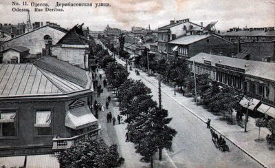 Deribasovskaya Street，敖德萨，俄罗斯，十九世纪中叶 作者 不明