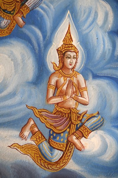 Detail of a fresco in Wat Chiang Mun, Chiang Mai. Thailand 作者 不明