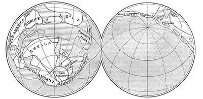 1922年石炭纪时期的地球图 作者 不明