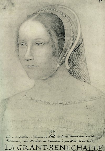 戴安娜·普瓦捷（Diane de Poitiers），1525年，1907年。 作者 不明