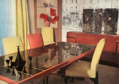 海斯·马歇尔（Hayes Marshall）为伦敦福特纳姆与梅森有限公司（Fortnum＆Mason Ltd.）于1937年在桑德布夫漆中使用的餐厅。 作者 不明