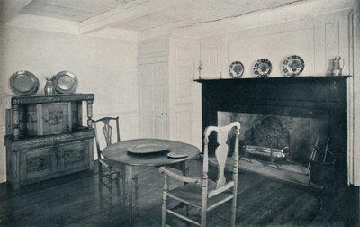 1930年，长岛申克故居的餐厅，约1800年 作者 不明
