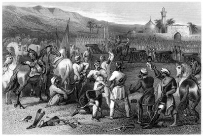 解除第11不定期骑兵在Berhampore的武装，1857年，c1860 作者 Unbekannt