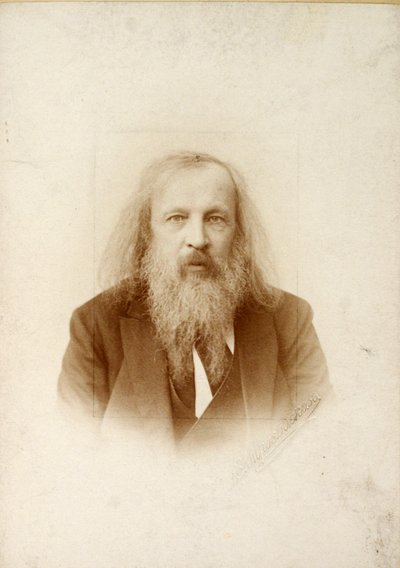 德米特里·门捷列夫（Dmitri Mendeleev），俄罗斯化学家，c1890-c1907 作者 不明