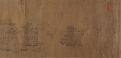 金明湖上的龙舟赛，14世纪。 作者 不明