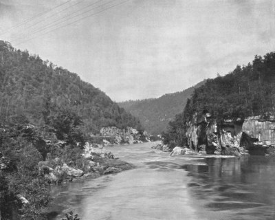 美国西弗吉尼亚州新河市的龙峡谷，摄于1900年。 作者 不明