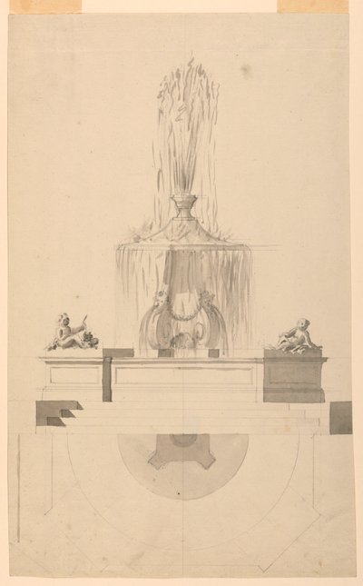 绘画，喷泉，1775年 作者 不明
