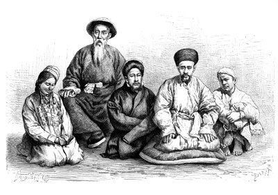 Dungans和Taranchis，类型和服饰，c1890 作者 不明