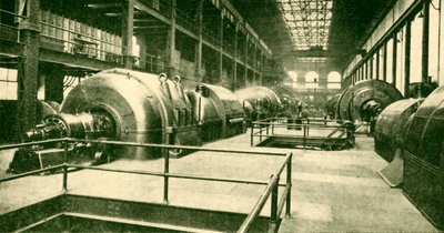 切尔西Lots Road大地下发电站的发电机，1930年。 作者 不明