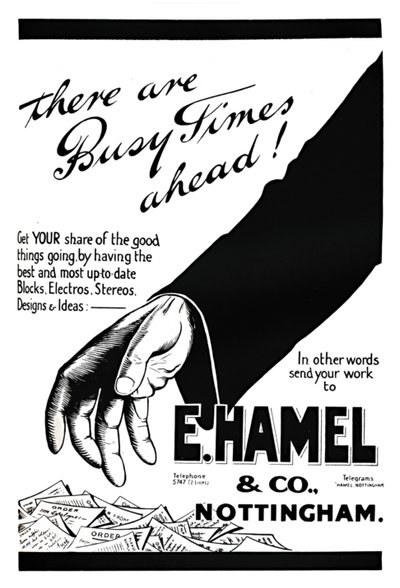 E. Hamel＆Co.广告-前方有繁忙的时期！，1919年 作者 不明